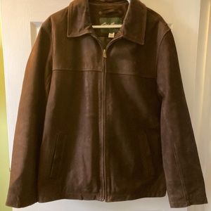 Brown suede leather jacket in excellent condition